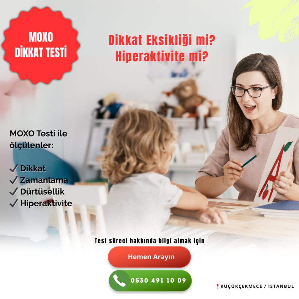 MOXO dikkat testi için hazırlanan reklam görseli