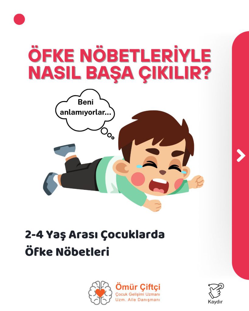 2-4 yaş arası çocuklarda öfke nöbetleri üzerine kaydırmalı gönderinin ilk karesi