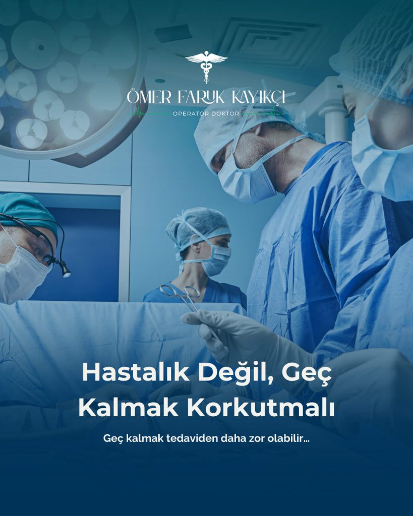Genel cerrahi uzmanı için hazırlanan erken teşhis temalı Instagram gönderisi