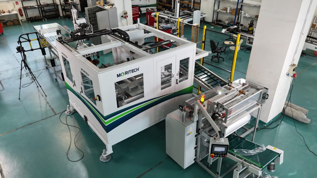 Üretim alanında bir Moritech robot sistemi