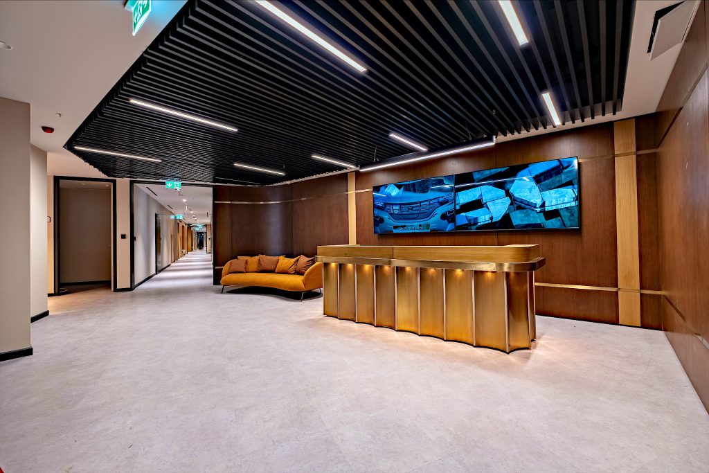 Ofis katı resepsiyonu ve bekleme alanı