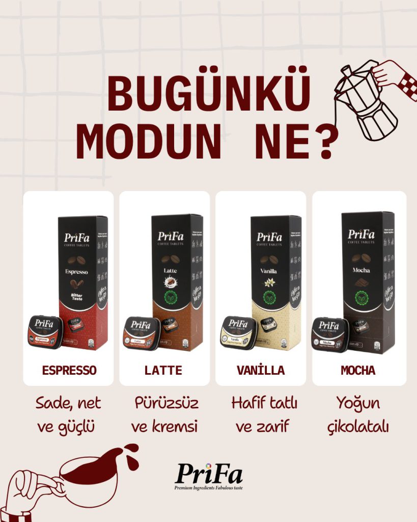 Dört aromayı tat notlarıyla karşılaştıran Bugünkü Modun Ne başlıklı içerik