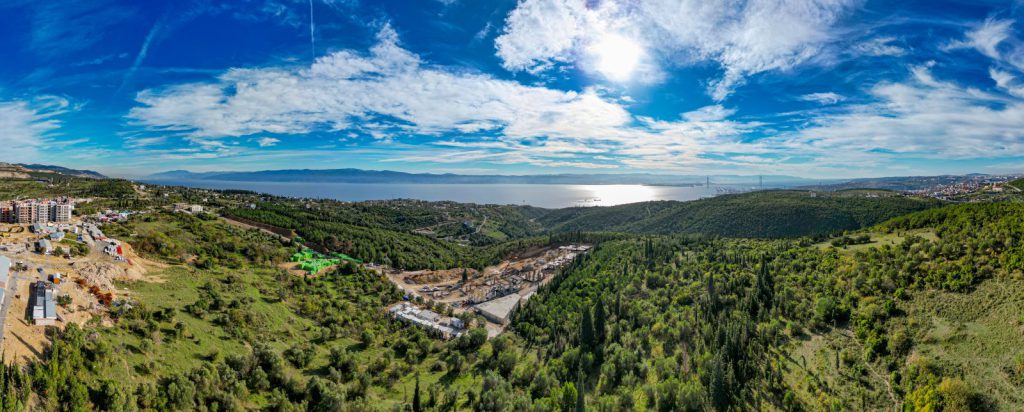 Projenin deniz manzaralı panoraması
